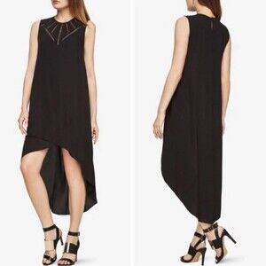 BCBGMaxazria MacKenna High/Low Black Dress Size S